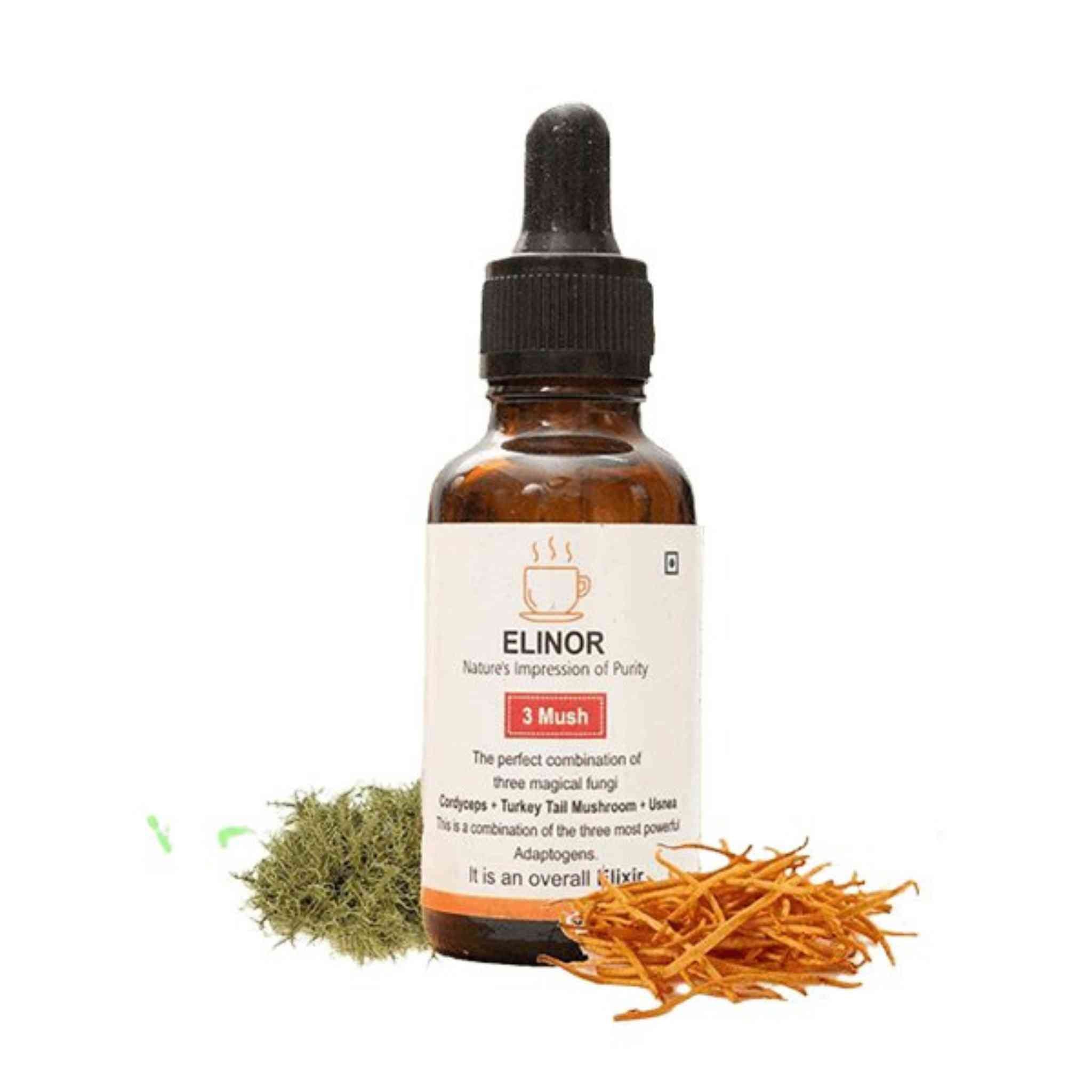 Anandamide Collection | Elinor Organics | Three Fungi Tincture Cordyceps, Turkey Tails & Usnea Tincture) - CBD Store India