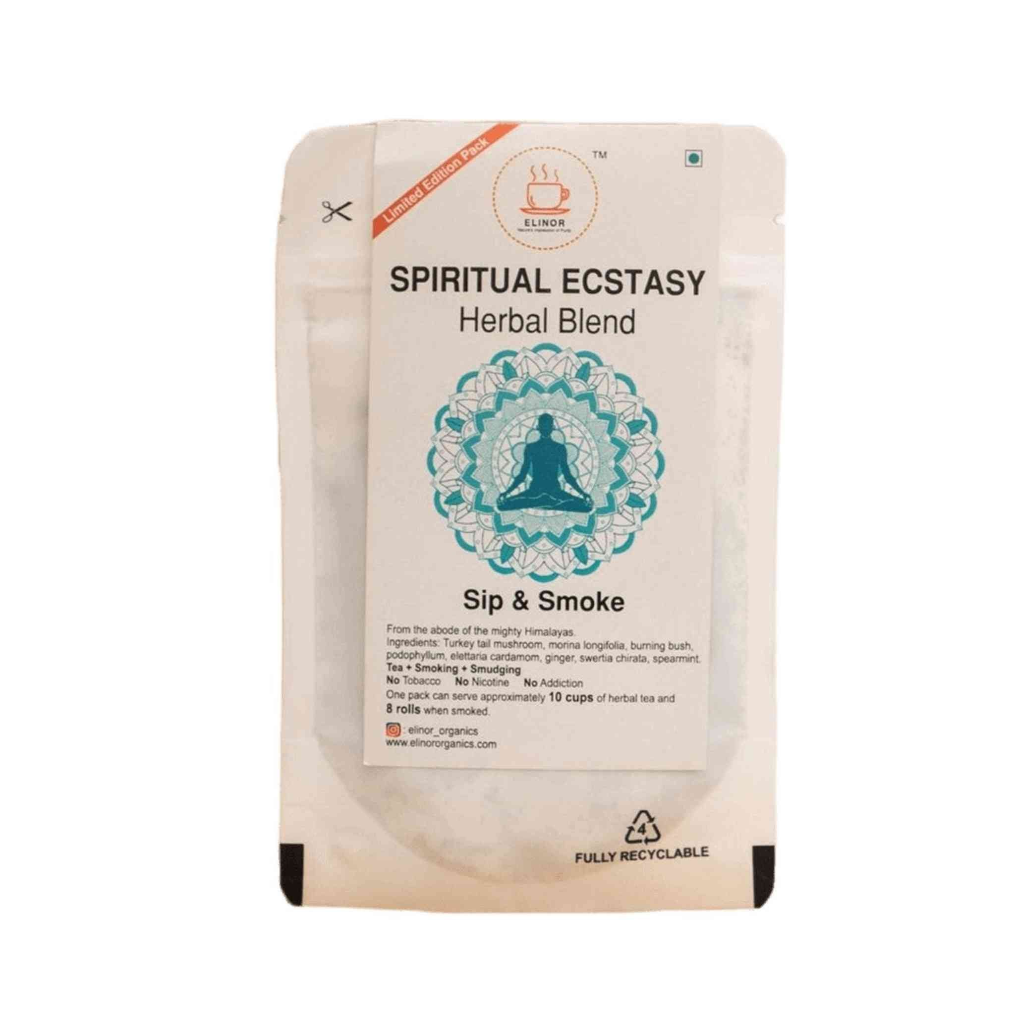 Elinor Organics | Spiritual Ecstasy | Herbal Smoking Blend - CBD Store India