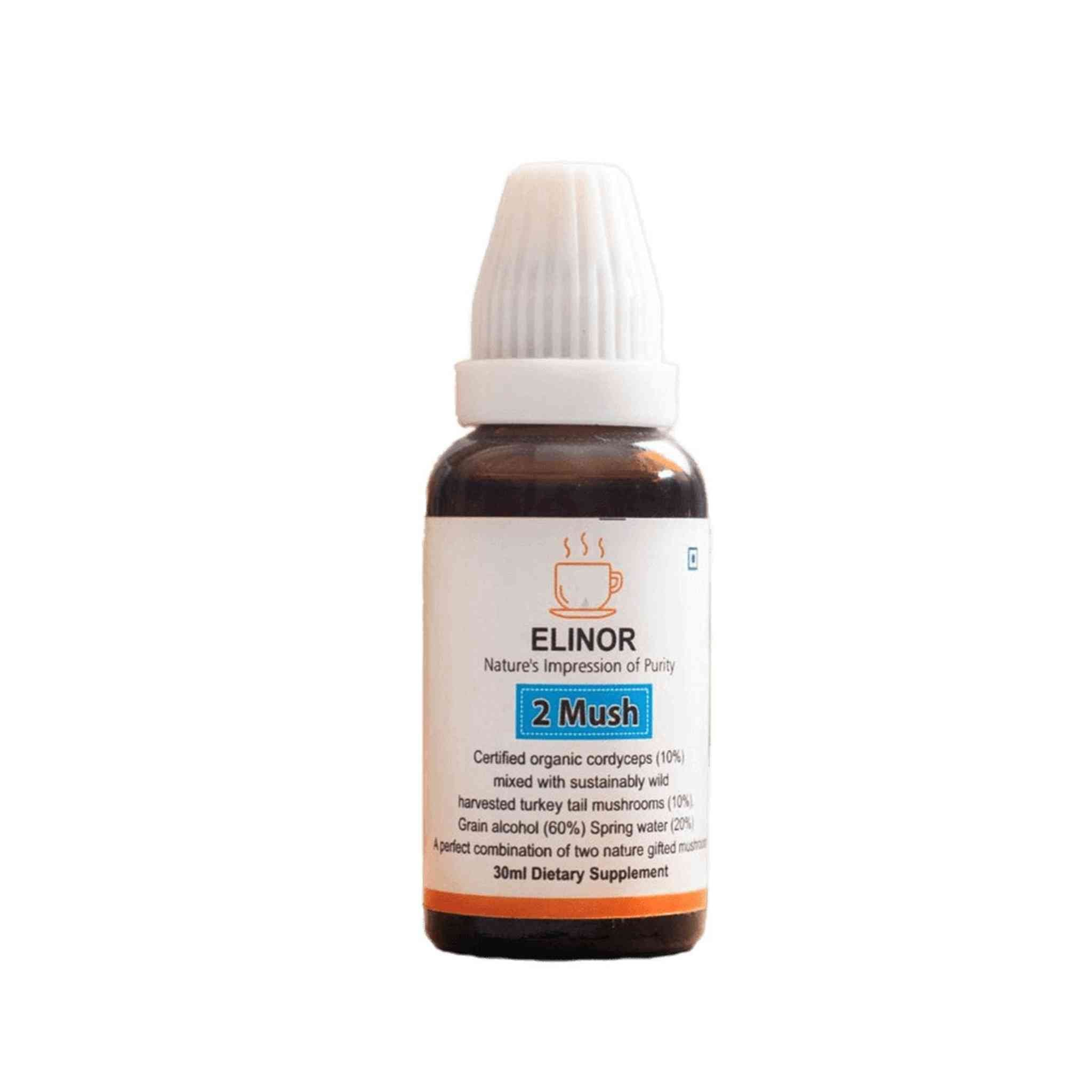 Elinor Organics | Two Mush Tincture( Cordyceps & Turkey Tail Tincture)