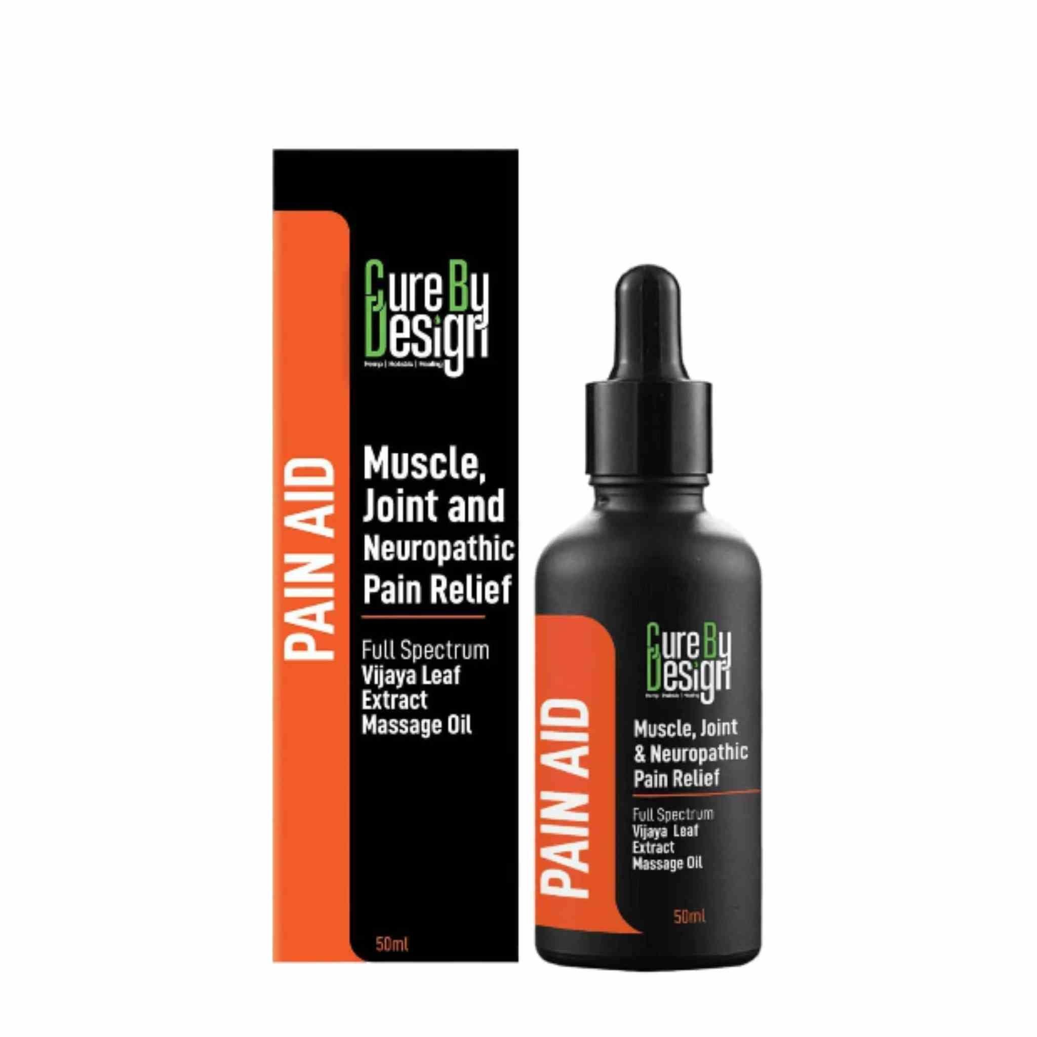 Cure By Design - Pain Aid (1%) Polyherbal Massage Oilmassage oilCure By Design - Pain Aid (1%) Polyherbal Massage Oil | CBD store India