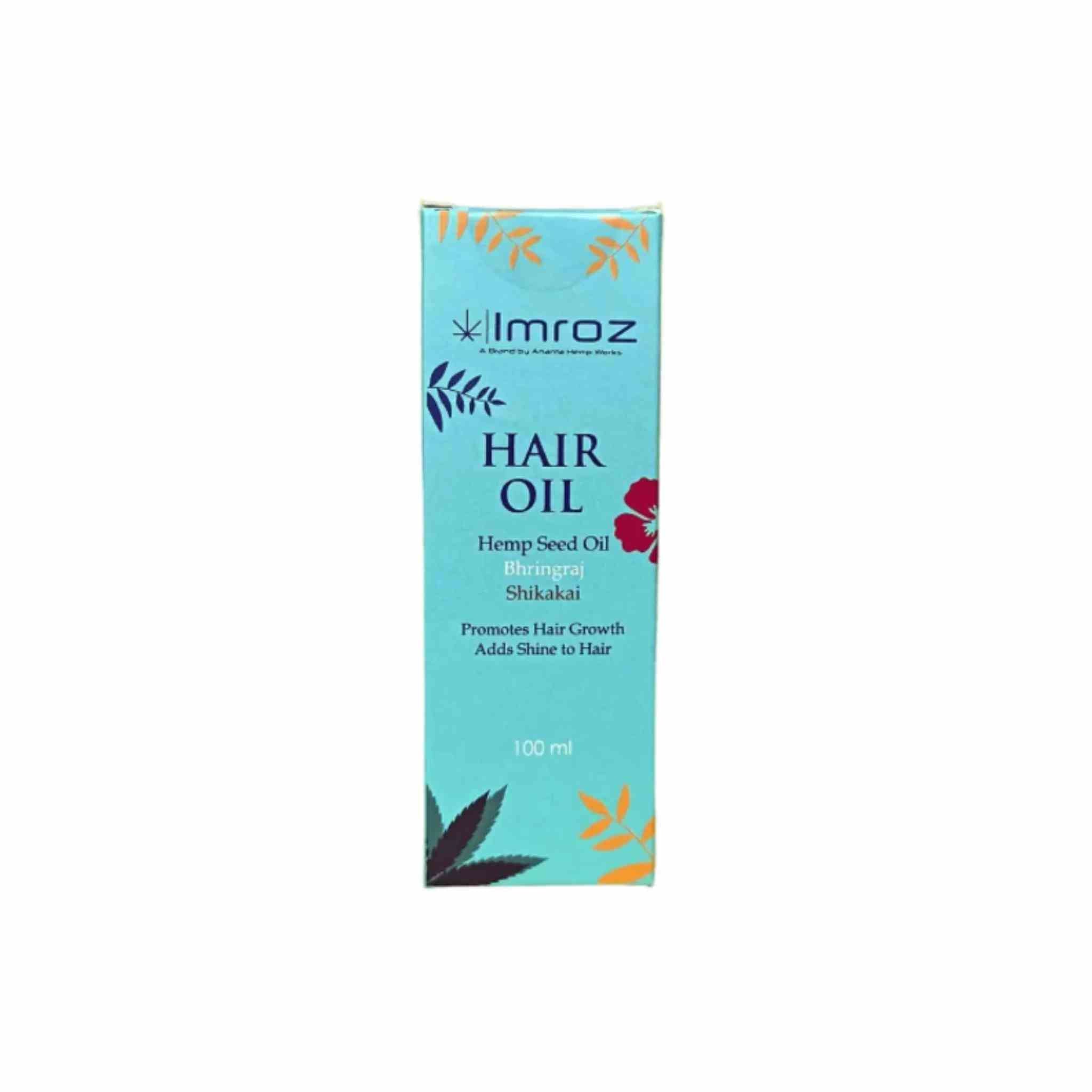 Imroz - Bhrinraj Hair Oil With Hemp Seed Oil & Shikakai - CBD Store India