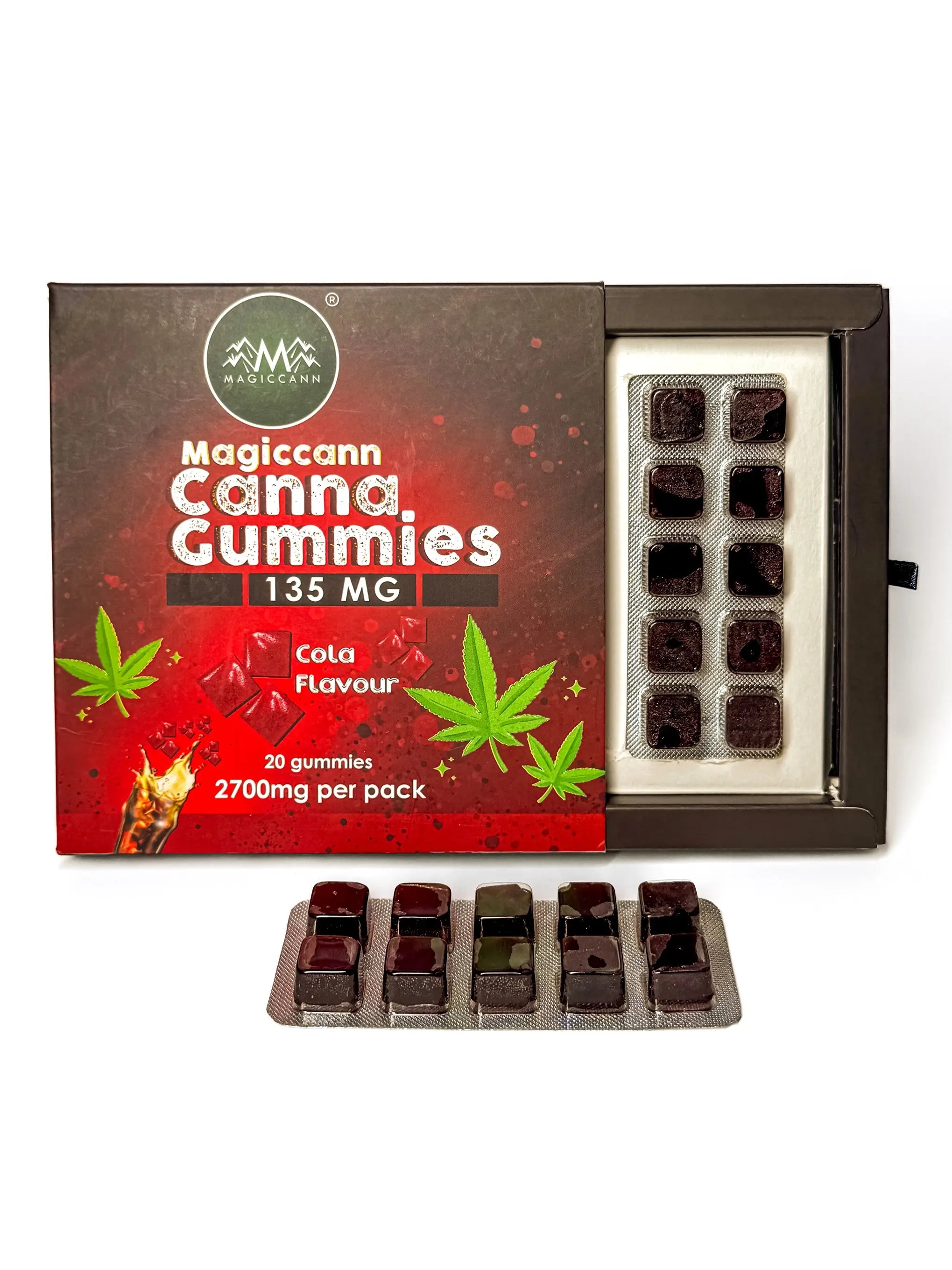 Magiccann Canna Gummies - Cannabis infused gummies 135MG Extra Strong -Cola Flavor