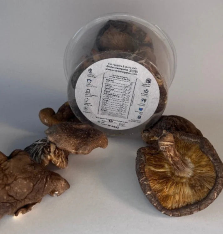 Octarine Organics Sun-Dried Shiitake Mushrooms | Organic Umami Superfood