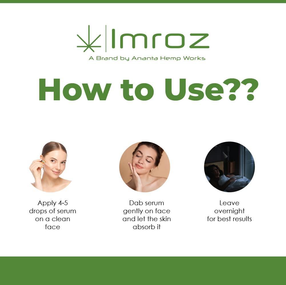 IMROZ FACE SERUM WITH HEMP SEED OIL, KAKADU PLUM, VITAMIN C.