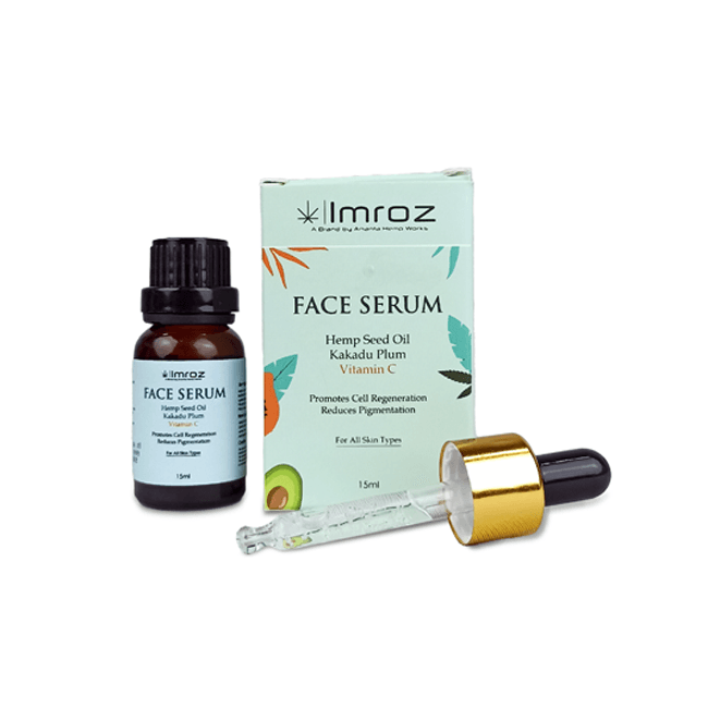 IMROZ FACE SERUM WITH HEMP SEED OIL, KAKADU PLUM, VITAMIN C.