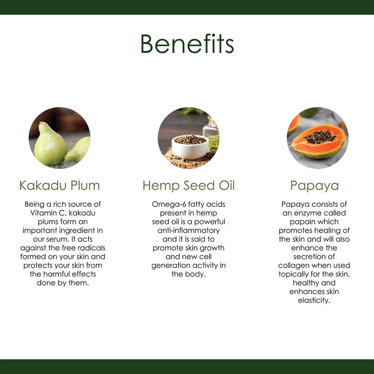 IMROZ FACE SERUM WITH HEMP SEED OIL, KAKADU PLUM, VITAMIN C.