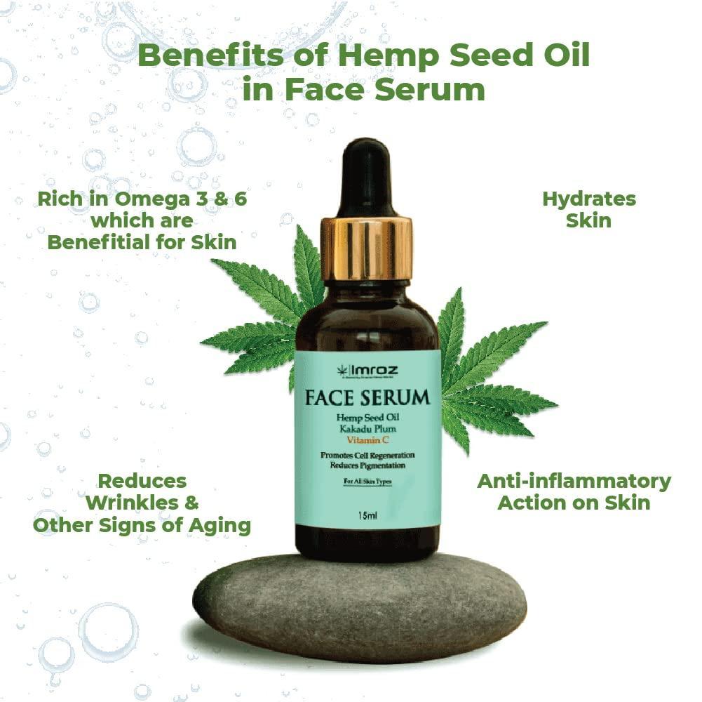IMROZ FACE SERUM WITH HEMP SEED OIL, KAKADU PLUM, VITAMIN C.