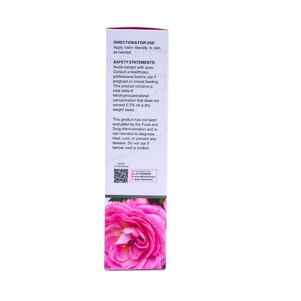 INDUS HEMP CANNA HEALTH CBD Lotion 500mg – Sweet Blush | Broad-Spectrum Cannabis (Vijaya) Flower Extract with Copaiba | Deep Pain Relief, Anti-Inflammatory, Skin Hydration & Floral Aromatherapy