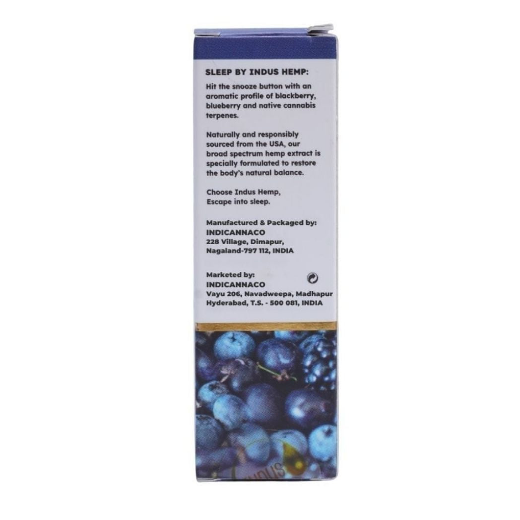 INDUS HEMP CANNA HEALTH CBD Sleep 2200mg – Blueberry & Blackberry Flavour| Combo Pack of 2 | Broad Spectrum Cannabis (Vijaya)  Leaf Extract | Insomnia, Sleep Latency, Cortisol, Reduction