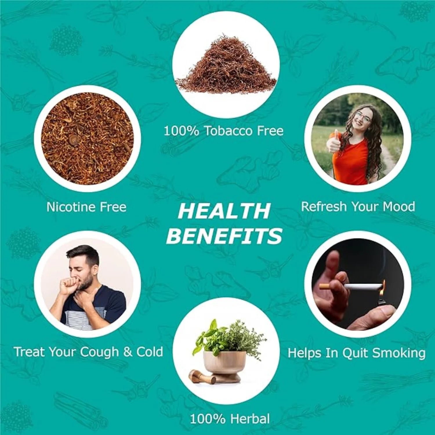 Nirdosh Icey Mint Flavour Herbal Raw Mixture 50g | 100% Natural Ayurvedic Smoking Alternative.