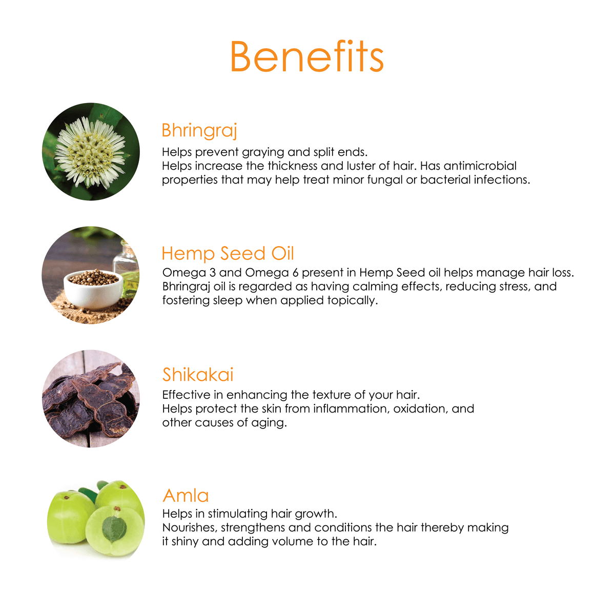 Imroz - Bhrinraj Hair Oil With Hemp Seed Oil & Shikakai.