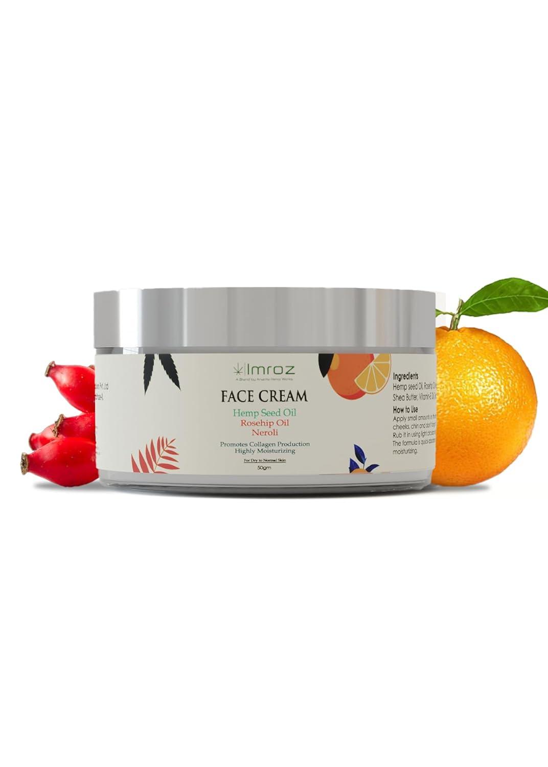 Imroz - Face Cream With Hemp Seed Oil & Rosehip OilHealth & BeautyFace Cream With Hemp Seed Oil & Rosehip Oil | CBD Store India