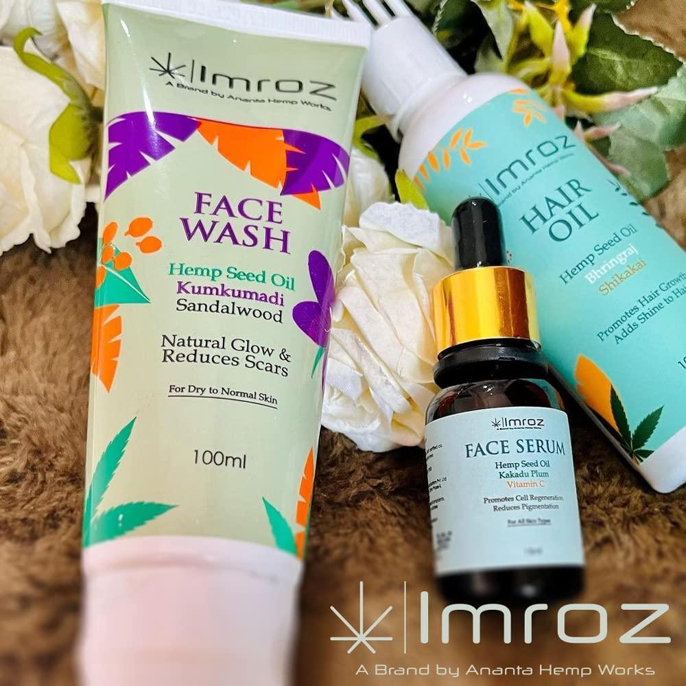 Imroz - Face Wash With Hemp Seed Oil & Kumkumadi - 100 mlHealth & Beauty Face Wash With Hemp Seed Oil & Kumkumadi | Hemp Face Wash | CBD Store