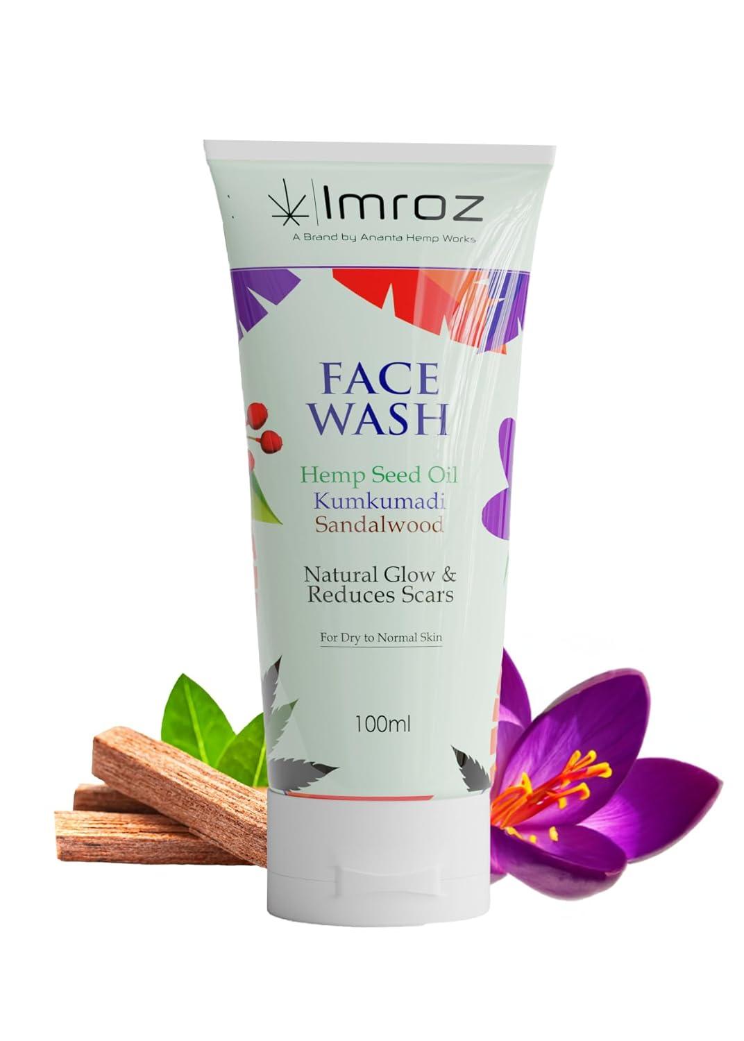 Imroz - Face Wash With Hemp Seed Oil & Kumkumadi - 100 mlHealth & Beauty Face Wash With Hemp Seed Oil & Kumkumadi | Hemp Face Wash | CBD Store