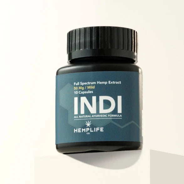 Hemplife INDI Mild 50mg/cap - 10 Capsules | Pain, Sleep, Mood BoosterCannabis capsuleHemplife INDI 50mg Capsules - Pain, Sleep, Mood | 10 Pack