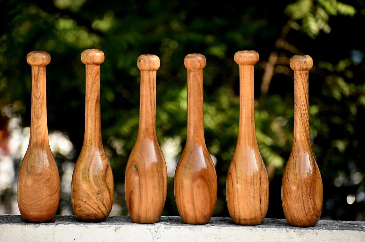 Fitness Flex – Indian Club | Handcrafted Wooden Traditional Fitness Tool.