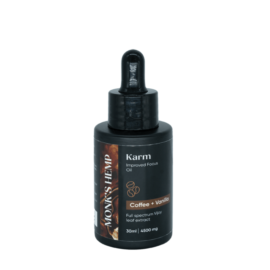 Monk's Hemp Karm (10:1) Improved Focus CBD Oil - Coffee Vanilla FlavorCBD + THC OilImproved Focus CBD Oil - Hemp Coffee Vanilla | Serenity Blend