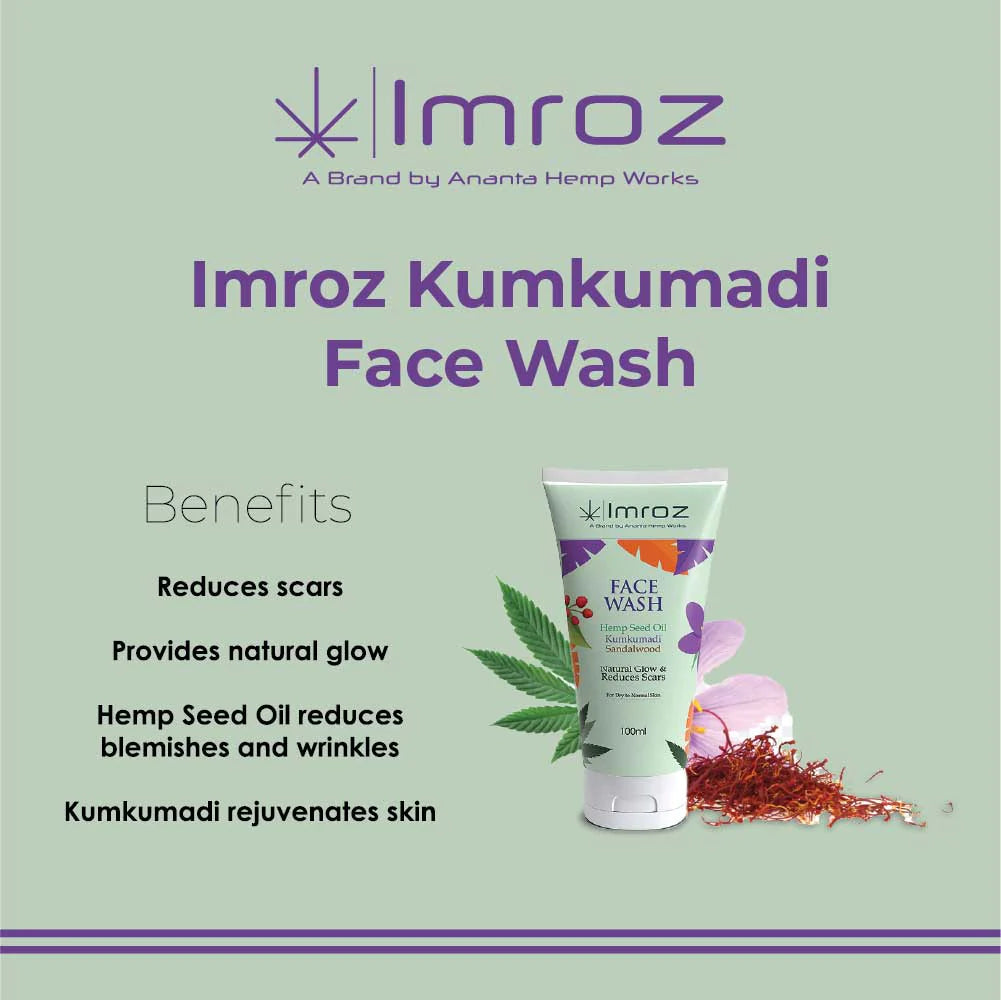 Imroz - Face Wash With Hemp Seed Oil & Kumkumadi - 100 ml - CBD Store India