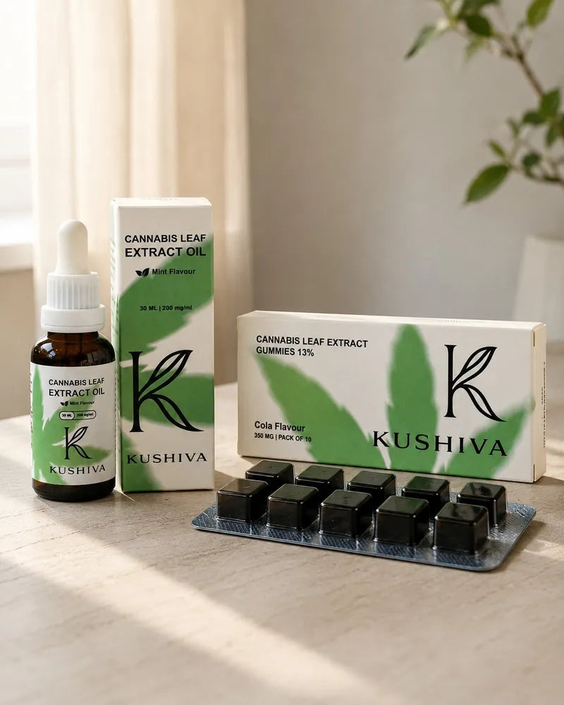 Kushiva Medical Cannabis Leaf Extract Gummies 13% – 350 mg  Cola Flavour | Pack of 10
