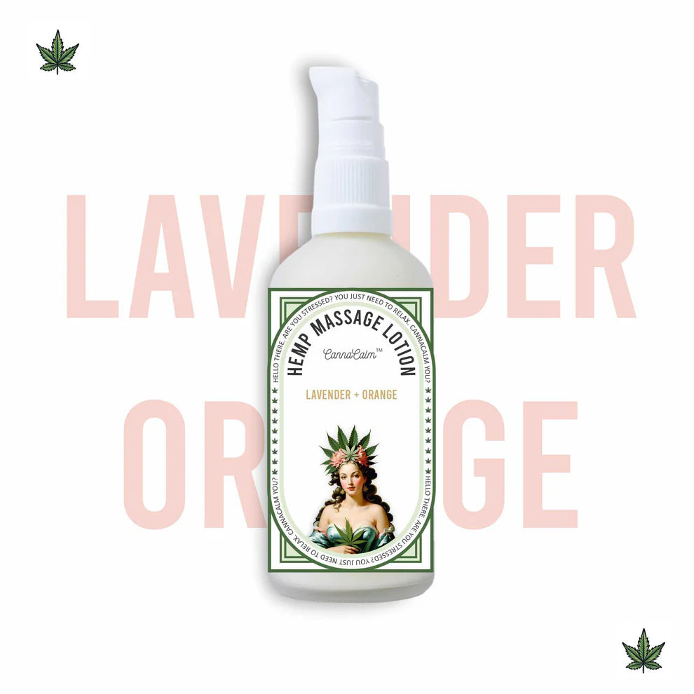 CannaCalm Hemp Massage Lotions-Lavender + Orange.