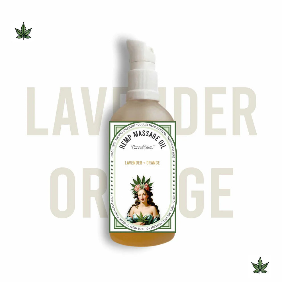 CannaCalm Hemp Massage Oil-Lavender + Orange.