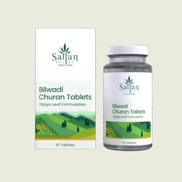 Bilwadi Churan Tablet 500mg- Sanan ReliefBilwadi Churan TabletBilwadi Churan Tablet 500mg - Digestive Relief | IBS, Diarrhea Treatment