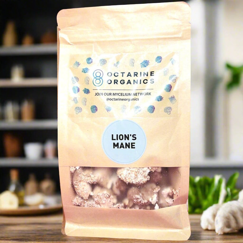 Octarine Organics Dried Lion’s Mane Mushrooms – Brain & Focus Support