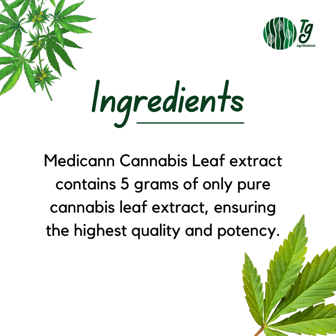 Medicann- Cannabis Leaf Extract - 5 GramsVijaya ExtactMedicann Leaf Extract - Cannabis Pain & Anxiety Relief