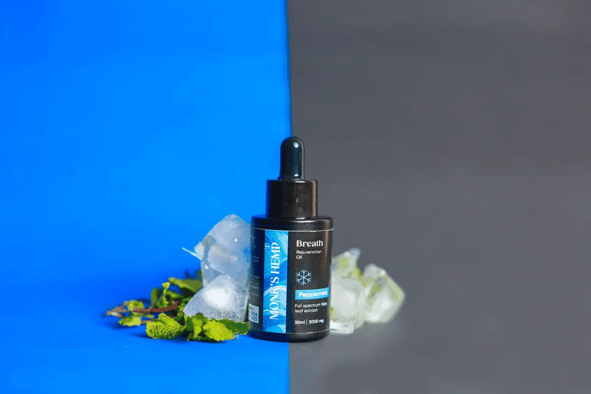Monk's Hemp- Breath (10:1) Pain Relief CBD Oil - Peppermint Flavor.
