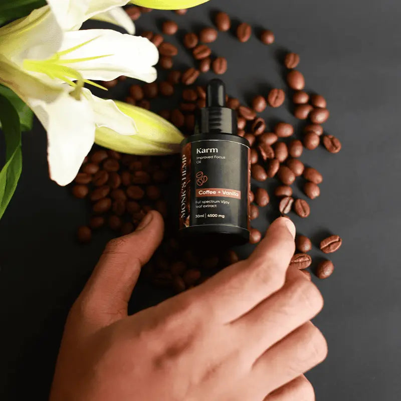 Monk's Hemp Karm (10:1) Improved Focus CBD Oil - Coffee Vanilla Flavor.