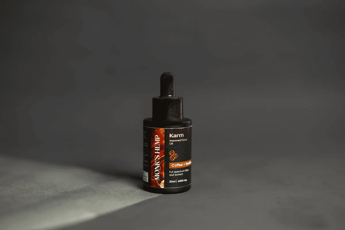 Monk's Hemp Karm (10:1) Improved Focus CBD Oil - Coffee Vanilla Flavor.