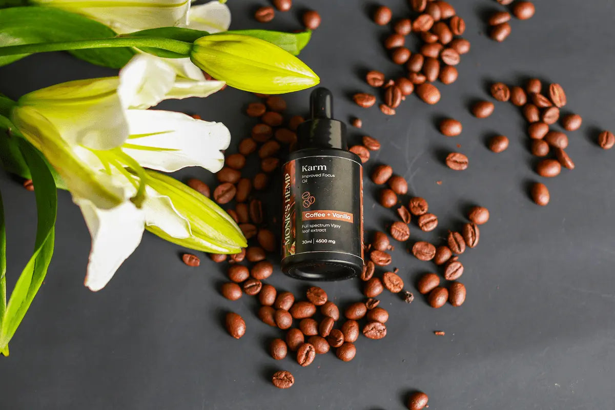 Monk's Hemp Karm (10:1) Improved Focus CBD Oil - Coffee Vanilla Flavor.