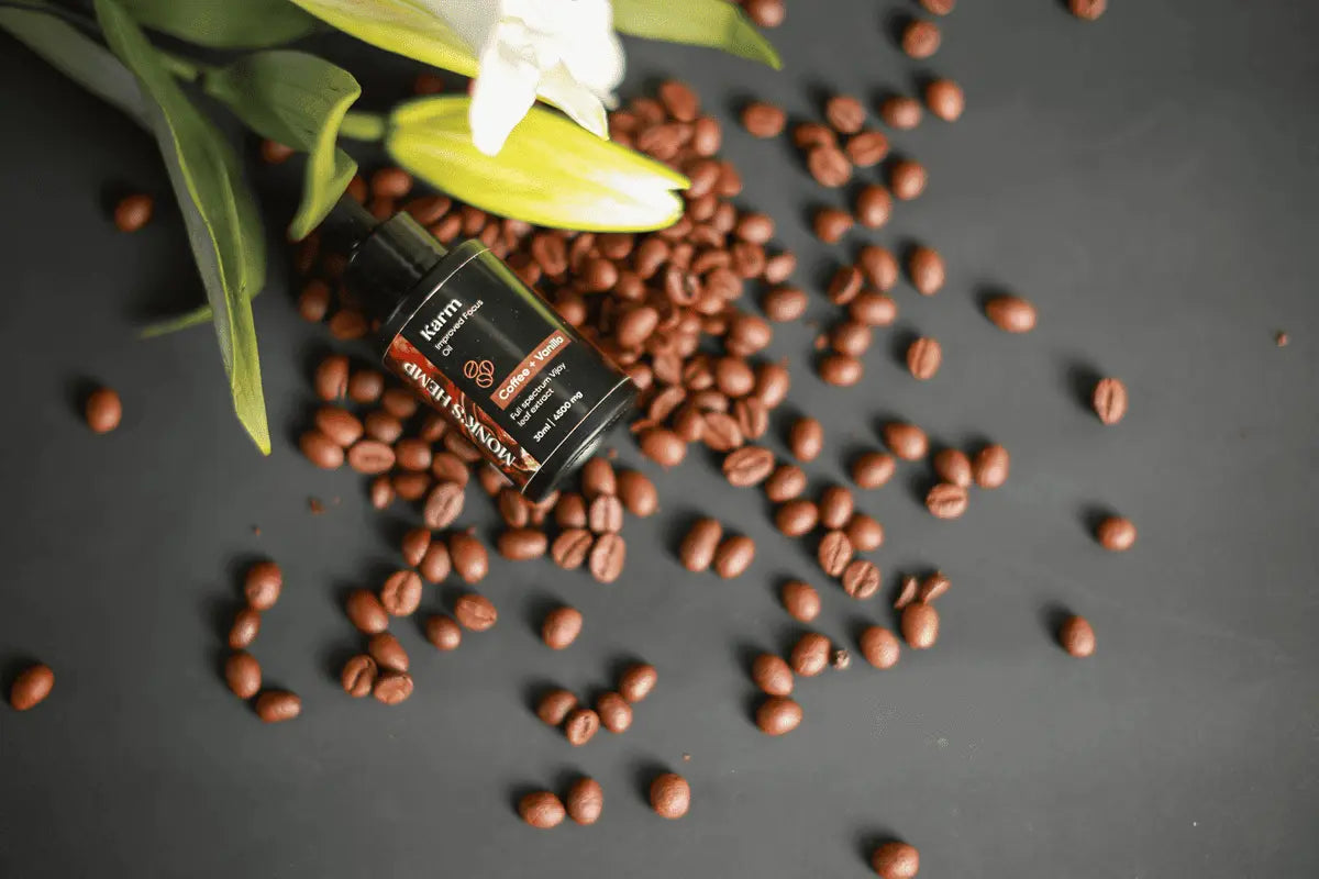 Monk's Hemp Karm (10:1) Improved Focus CBD Oil - Coffee Vanilla Flavor.