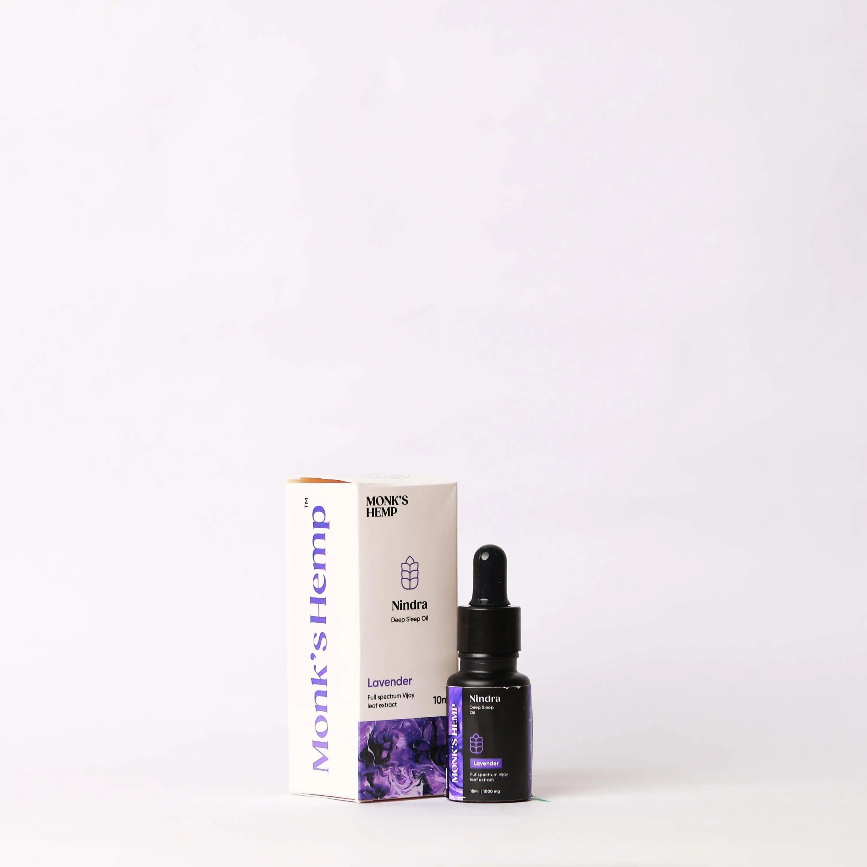 Monk's Hemp Nindra (1:1) Deep Sleep CBD Oil- Lavender.
