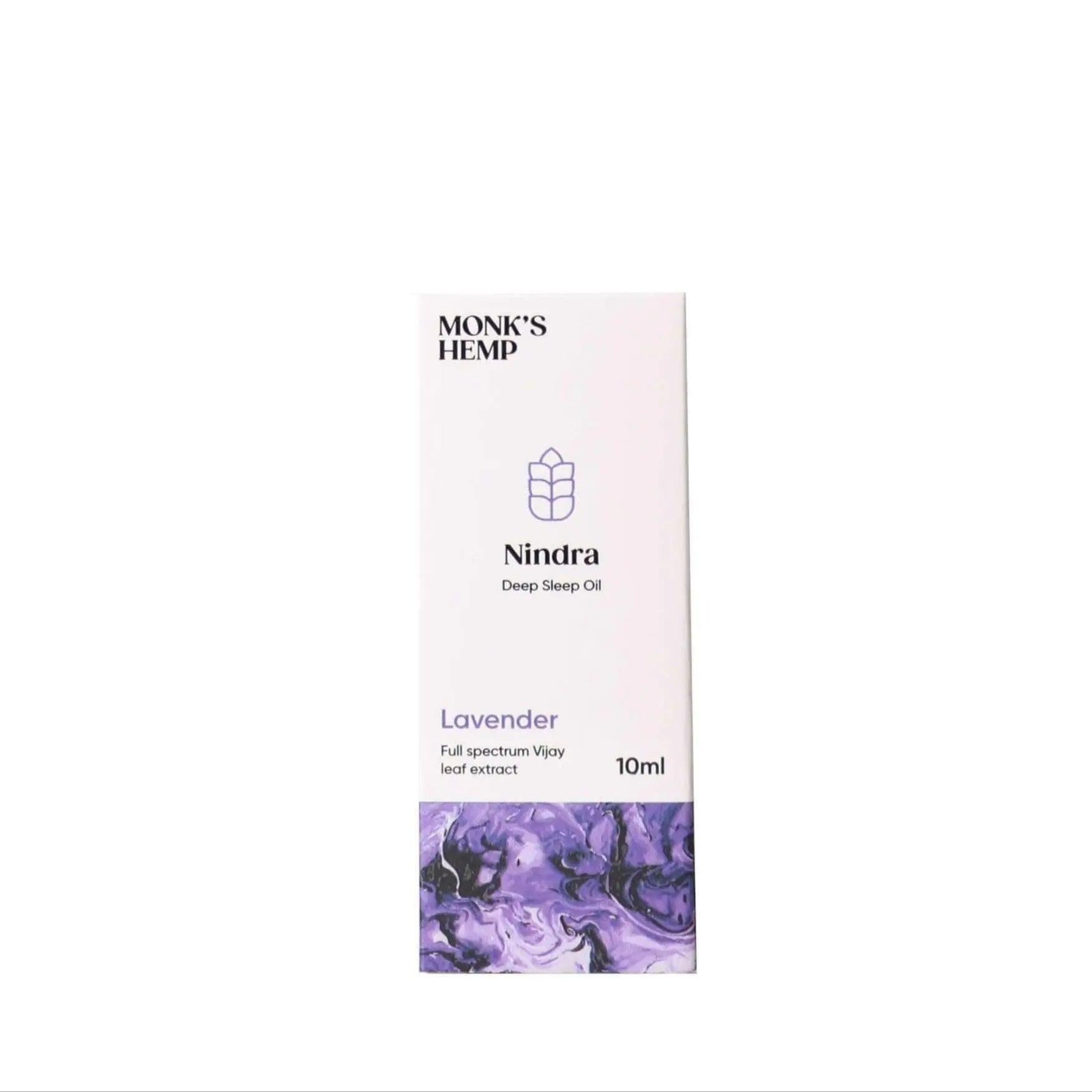 Monk's Hemp Nindra (1:1) Deep Sleep CBD Oil- Lavender (30ml).