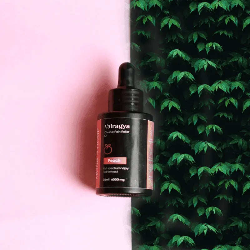 Monk's Hemp Vairagya - The Ultimate Relief CBD Oil (1:1) - Peach.