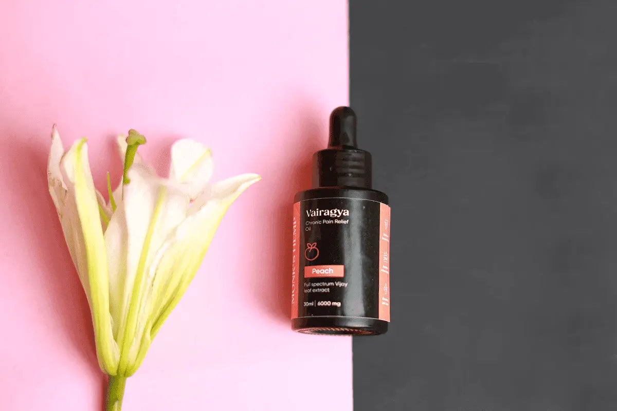 Monk's Hemp Vairagya - The Ultimate Relief CBD Oil (1:1) - Peach.