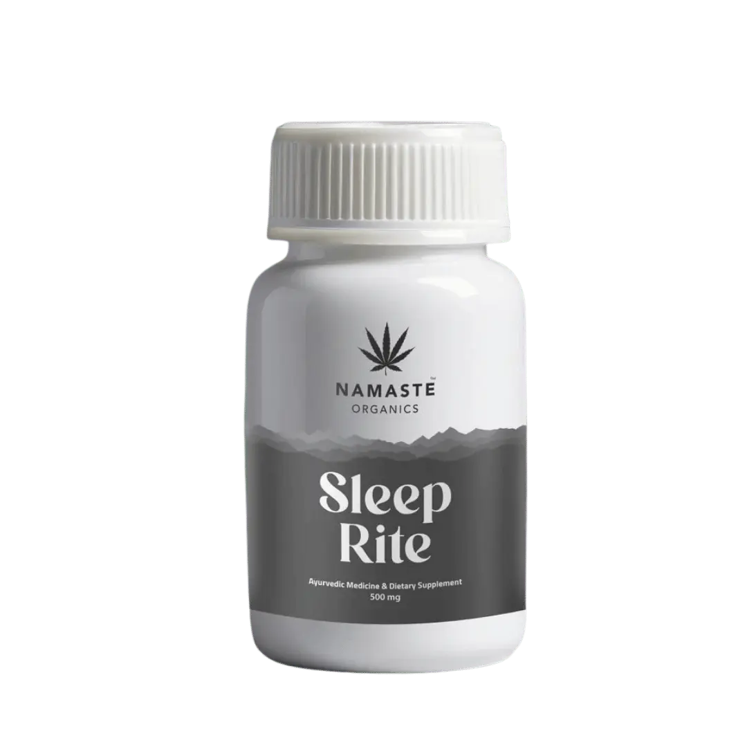 Namaste Organics Sleep Rite 10:1 Vijaya Extract (Cannabis) Capsules 500mg | Natural Sleep Support.