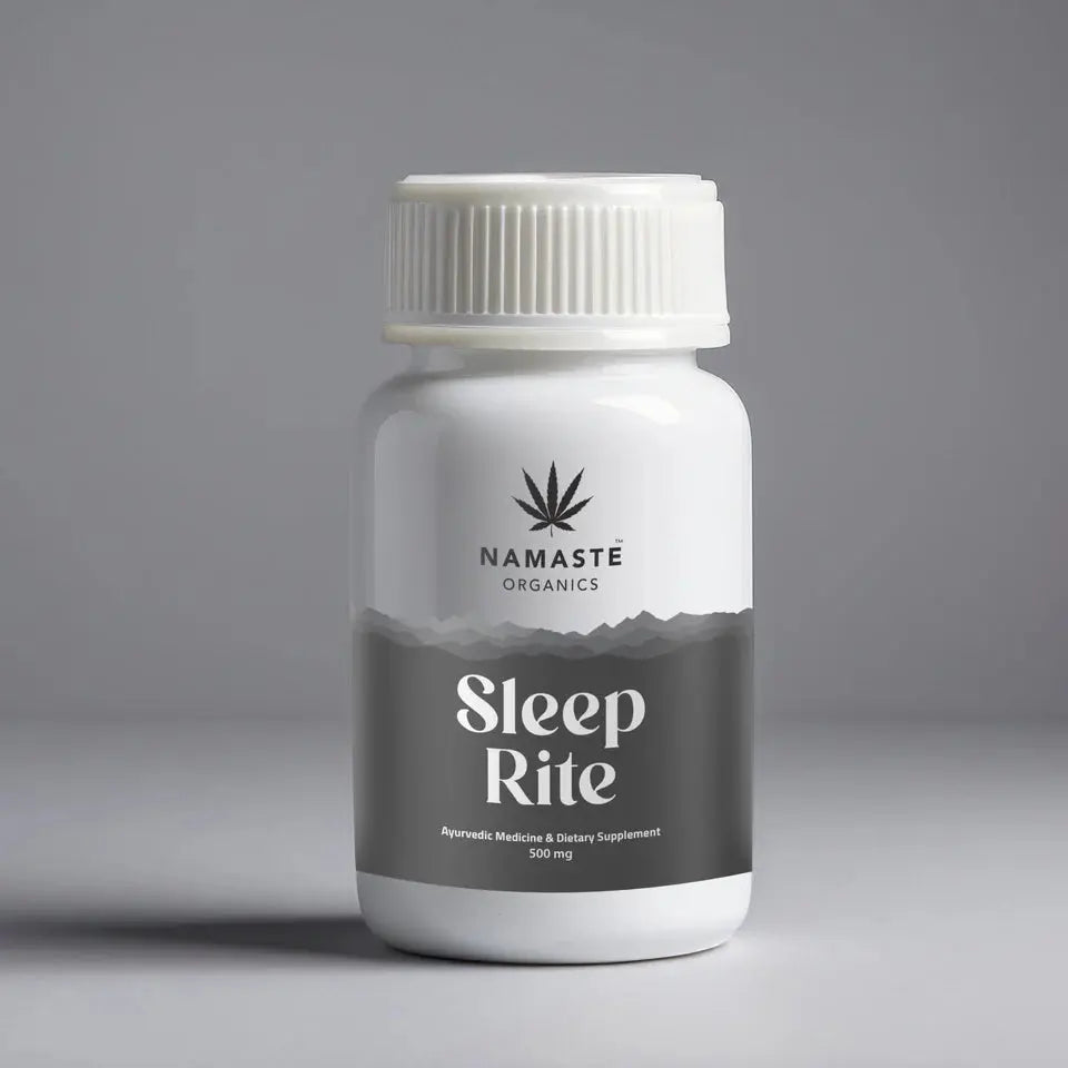Namaste Organics Sleep Rite 10:1 Vijaya Extract (Cannabis) Capsules 500mg | Natural Sleep Support.