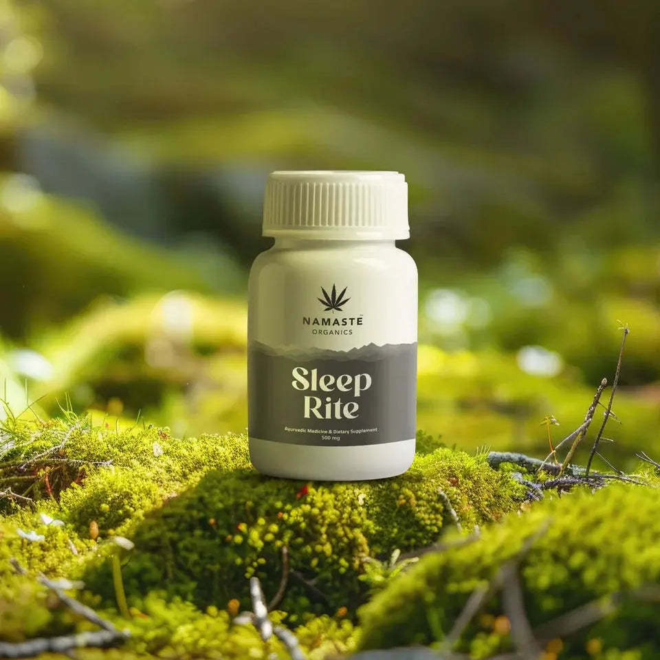 Namaste Organics Sleep Rite 10:1 Vijaya Extract (Cannabis) Capsules 500mg | Natural Sleep Support.