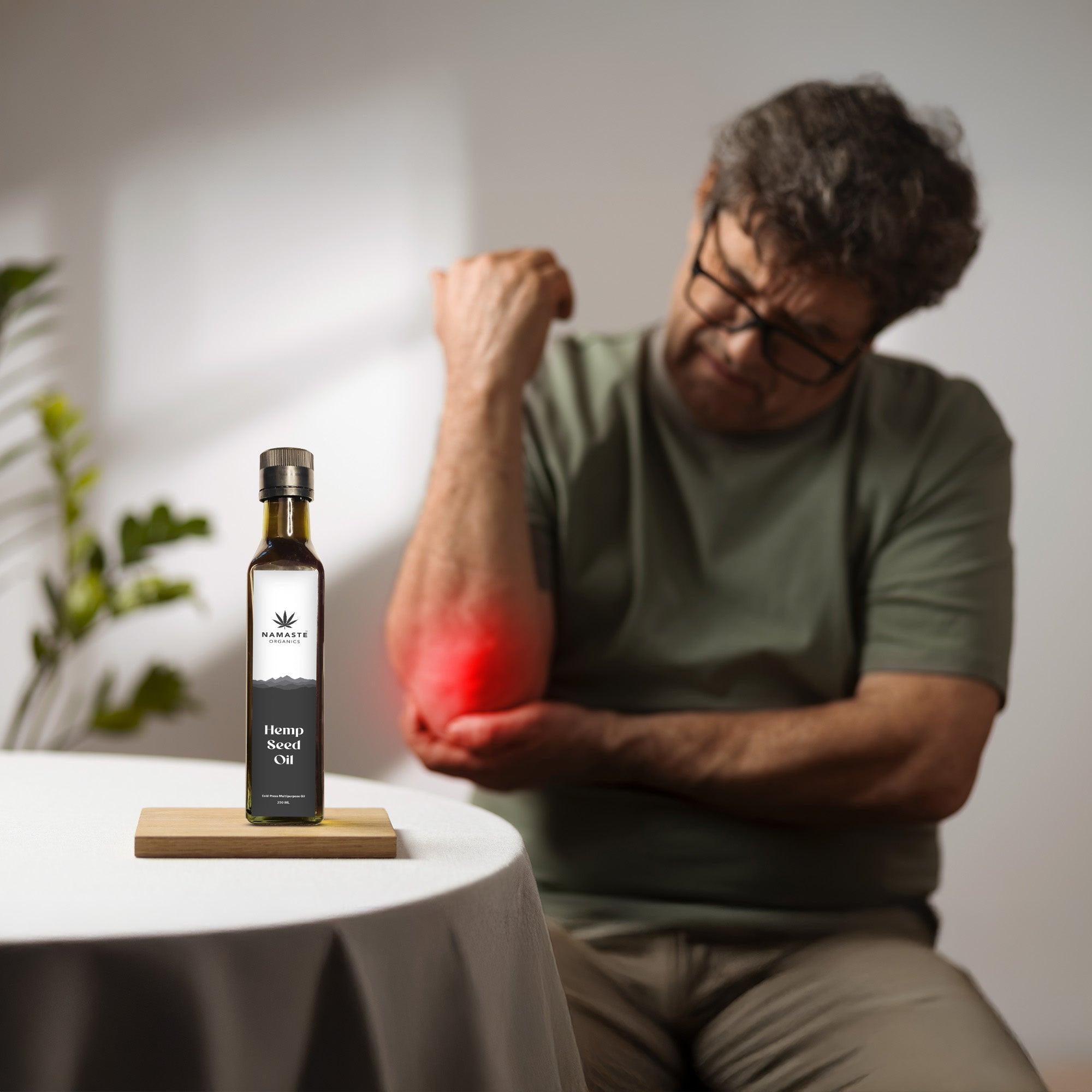 Namaste Organics Cold-Pressed Hemp Seed Oil 250ml | Skin, Hair & Nutrition Booster.