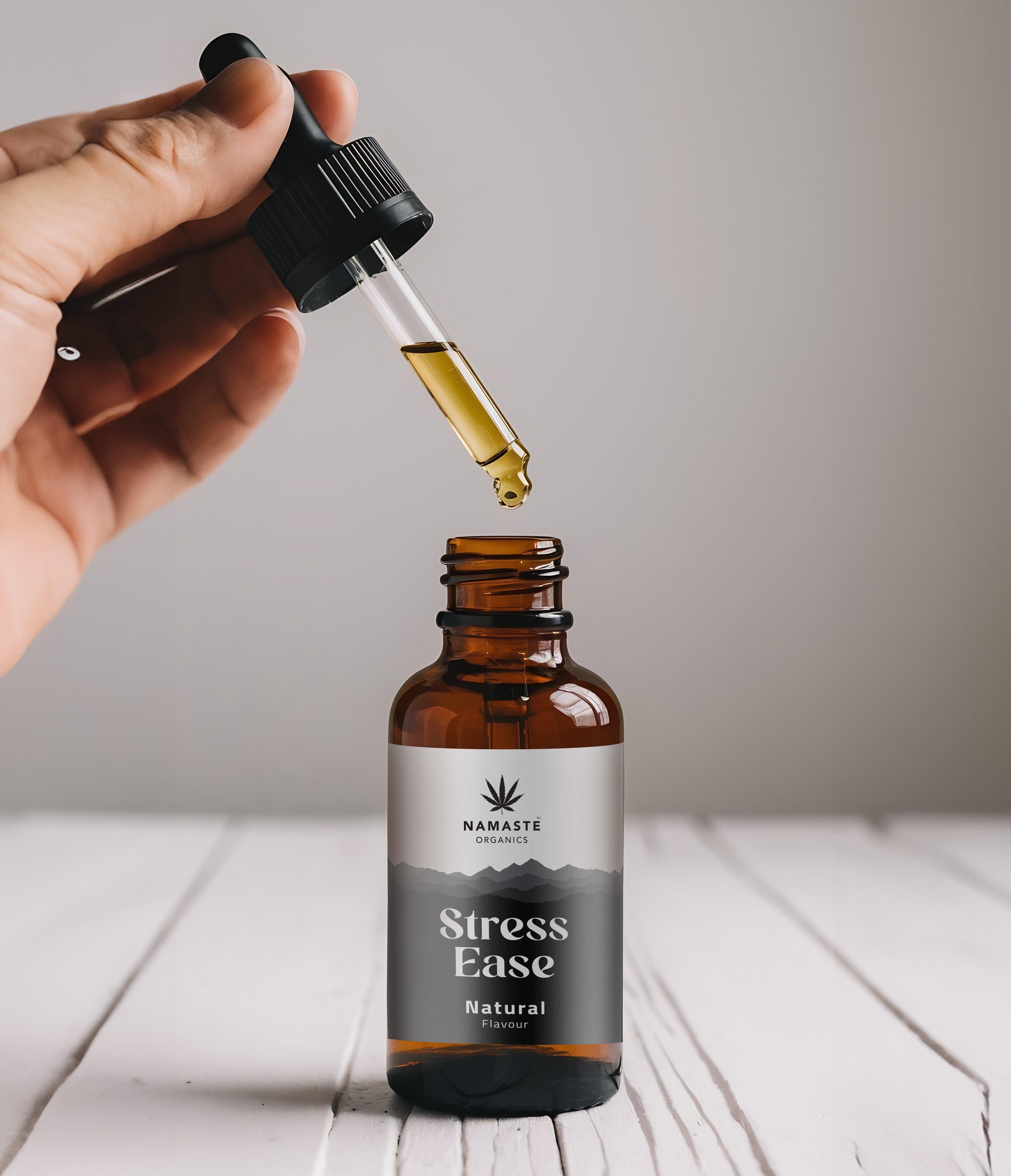 Namaste Organics Stress Ease 10:1 Vijaya Extract | CBD-Rich Oil for Calm & Anxiety Relief.