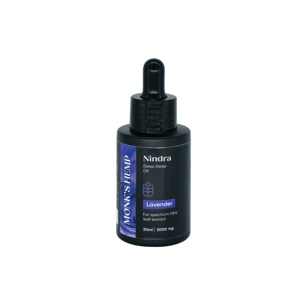 Monk's Hemp Nindra (1:1) Deep Sleep CBD Oil- Lavender - CBD Store India