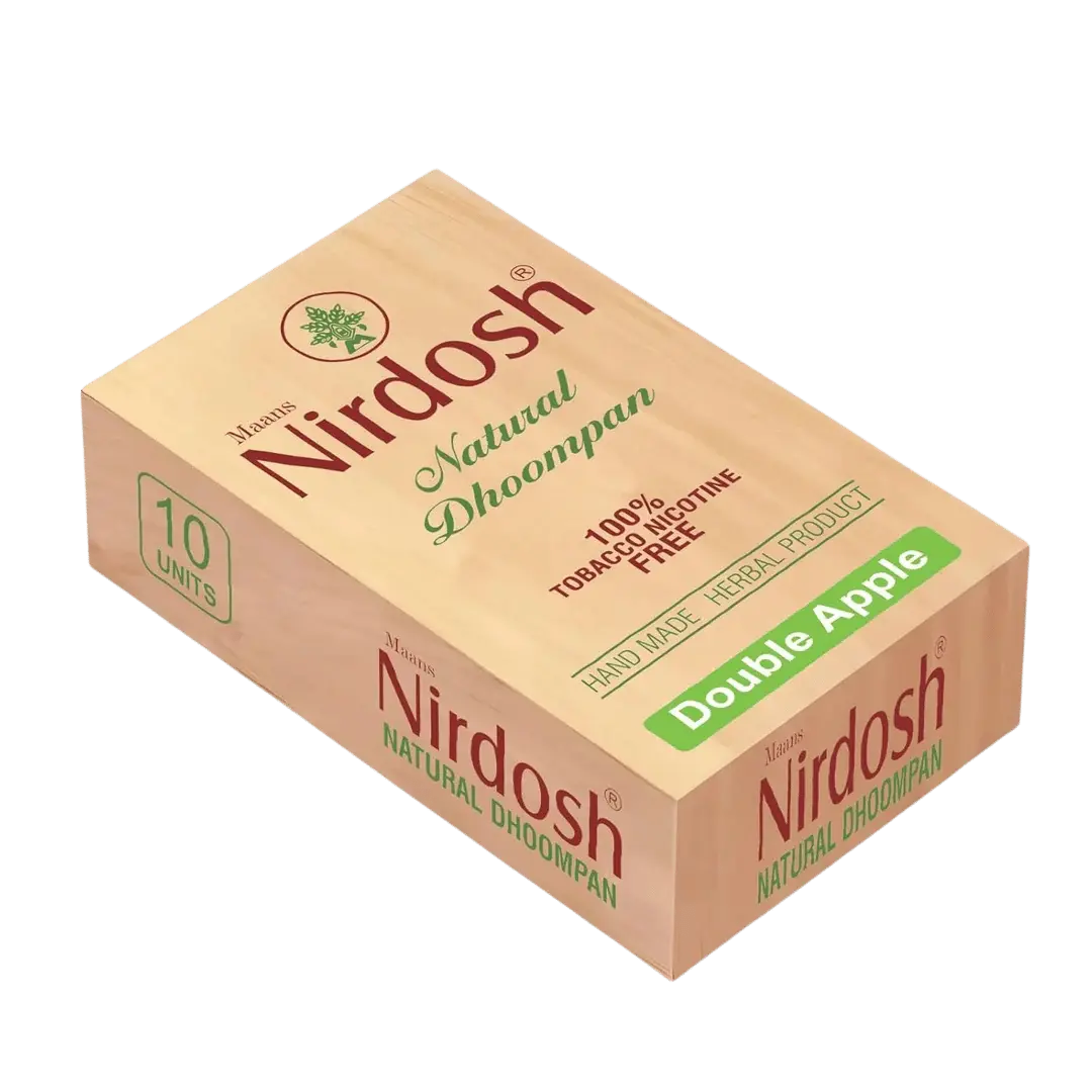 Nirdosh Herbal Smoke Sticks Double Apple Flavor | 100% Tobacco & Nicotine-Free Ayurvedic Dhoompan.