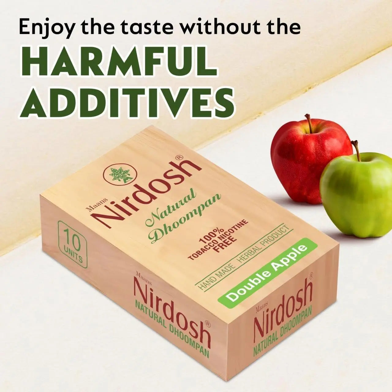 Nirdosh Herbal Smoke Sticks Double Apple Flavor | 100% Tobacco & Nicotine-Free Ayurvedic Dhoompan.