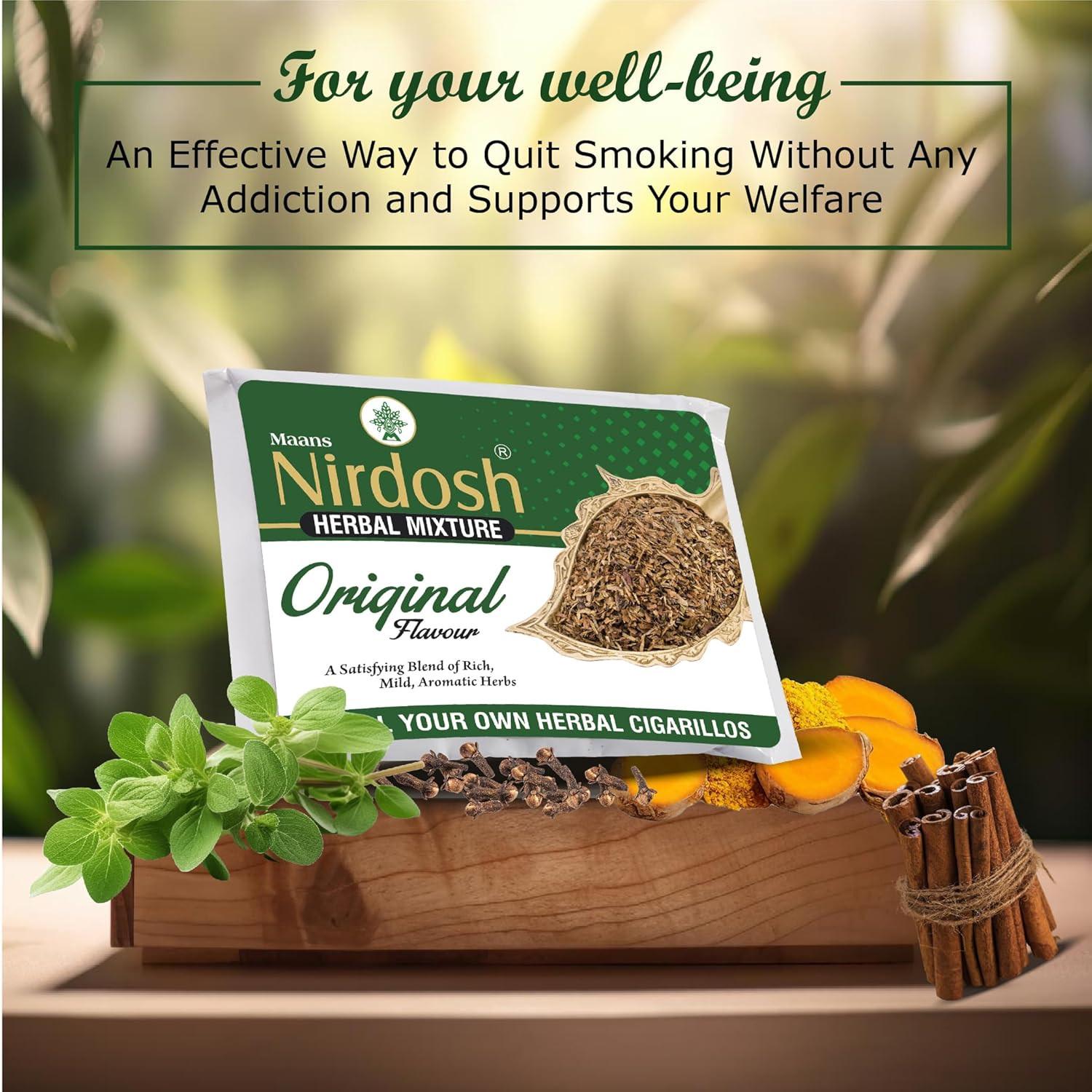 Nirdosh Herbal Raw Mixture Original Flavour | 100% Natural Tobacco-Free Herbal Blend.