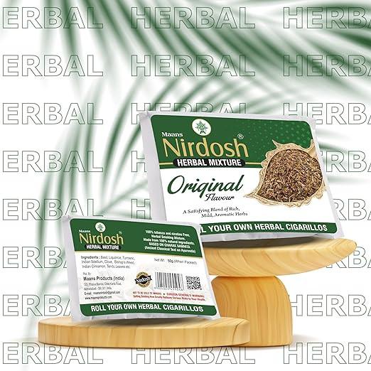 Nirdosh Herbal Raw Mixture Original Flavour | 100% Natural Tobacco-Free Herbal Blend.