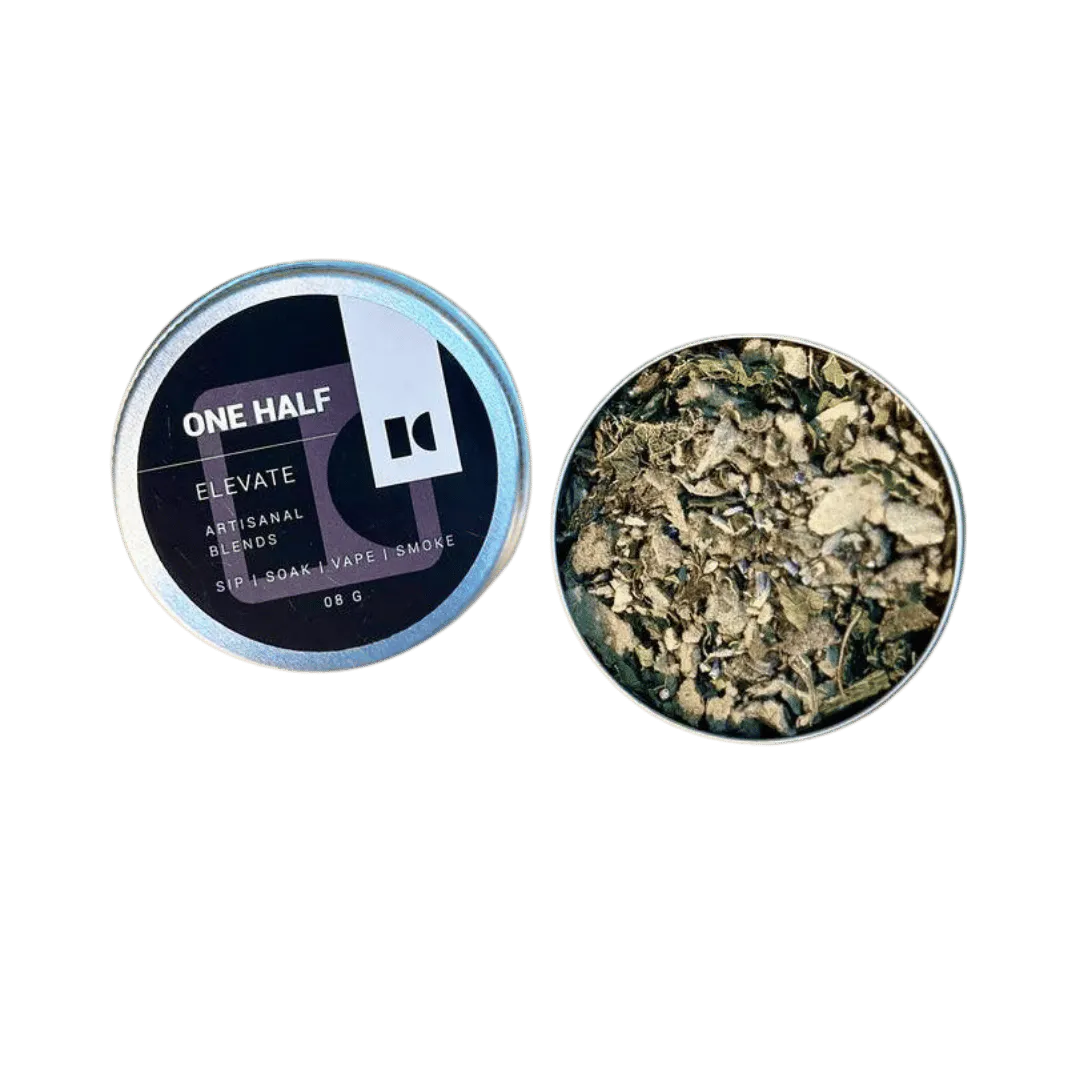 One Half - Elevate 8gm Tin | Herbal Smoking Blend.
