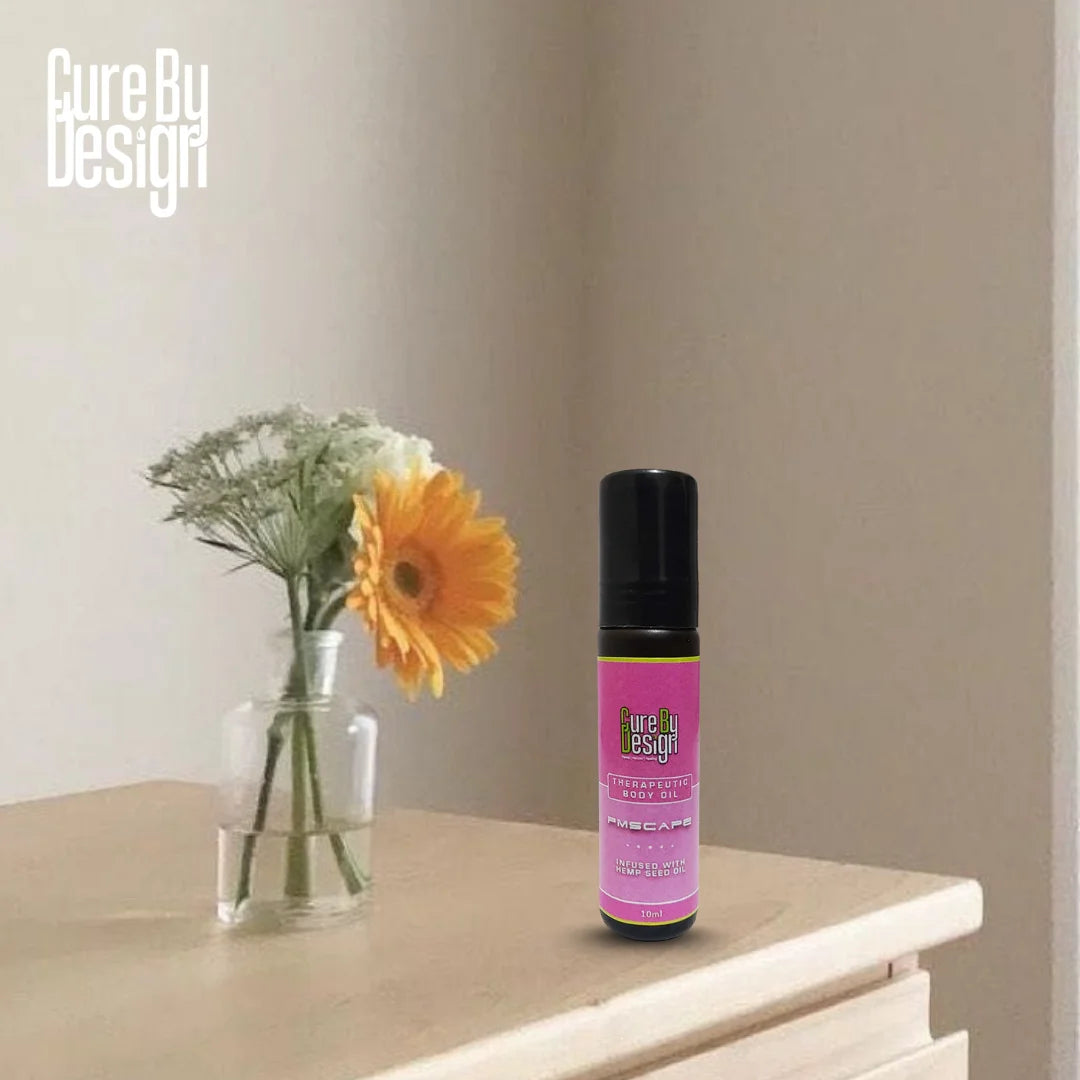 Cure By Design PMScape Roll-On 10ml – PMS Relief, Hormonal Balance & Aromatherapy Oil.