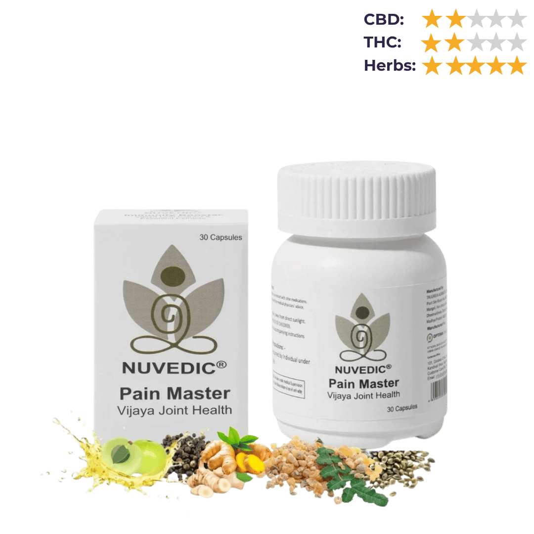 Nuvedic Pain Master Vijaya Joint Health | Ayurvedic Pain Relief Cannabis Capsules.